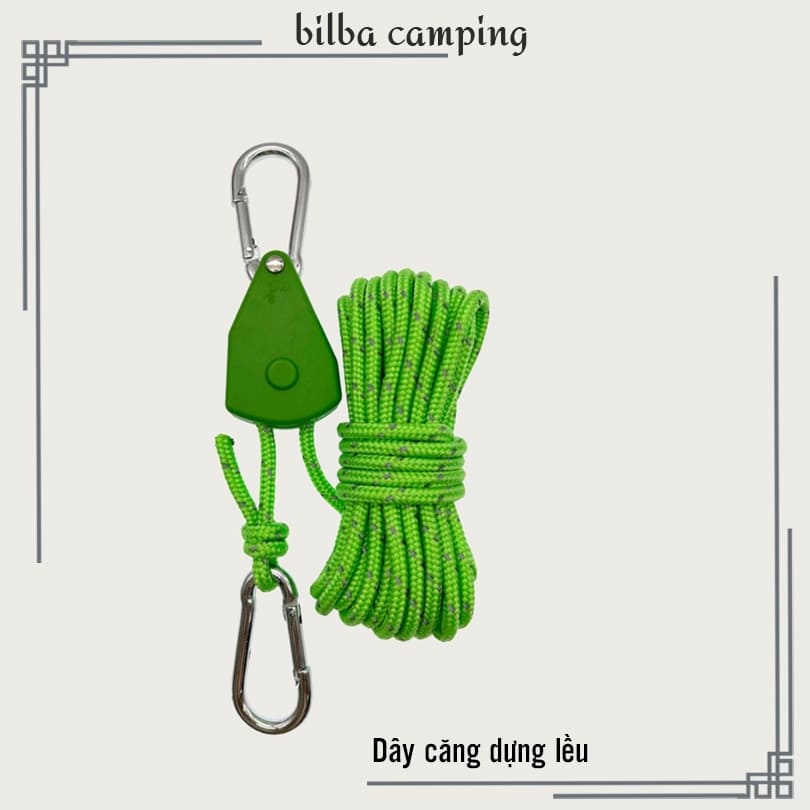 bộ dây căng dựng lều cắm trại bằng ròng rọc