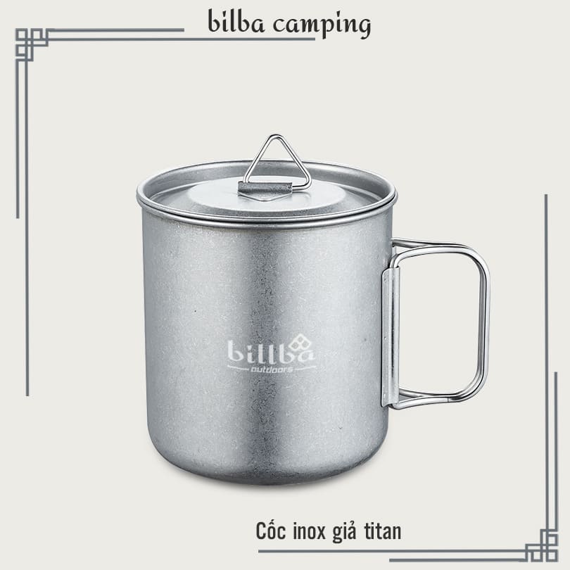 Cốc Inox 304 giả titan dã ngoại