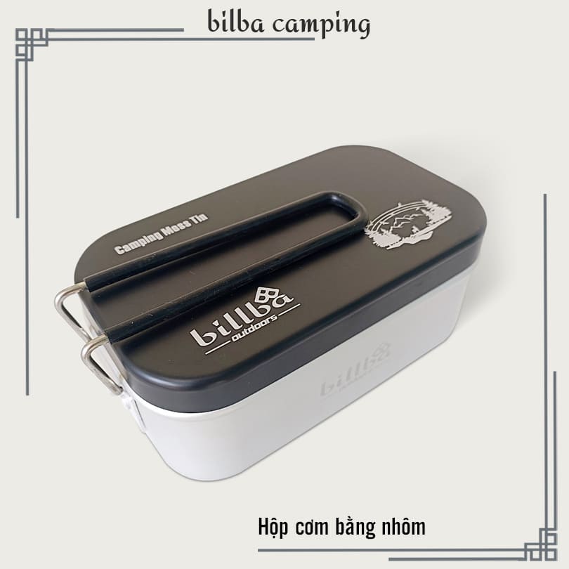 Hộp cơm nhôm nấu ăn Beto đa chức năng có tay cầm 0.8L dùng đi du lịch dã ngoại cắm trại 