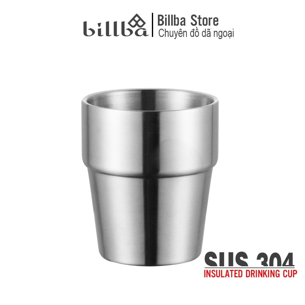 Cốc Inox 304 2 Lớp Giữ Nhiệt – Dành Cho Nước Đá, Cafe, Trà Nóng Đi Cắm Trại Dã Ngoại